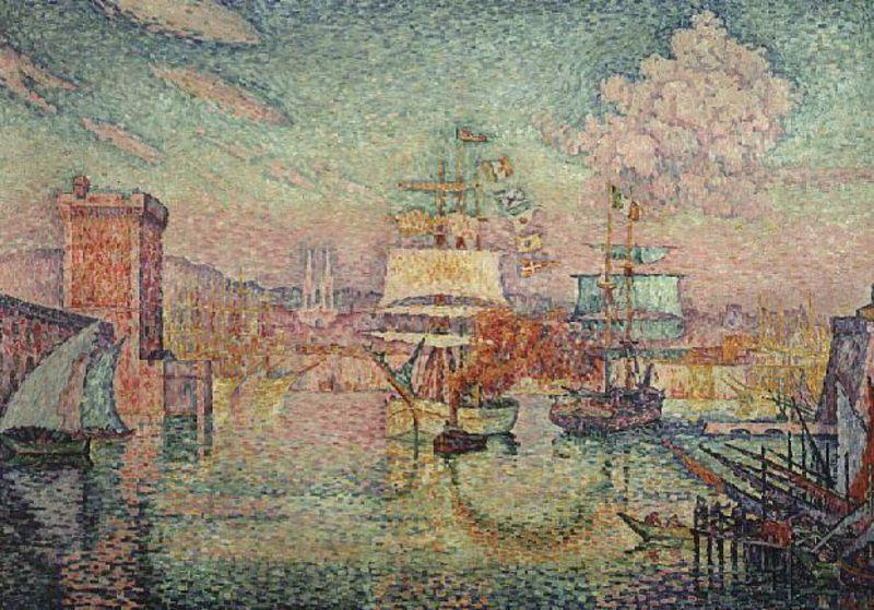 Paul Signac Entrance to the Port of Marseille France oil painting art